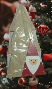 NEW! GANZ CHRISTMAS WOODEN MINI SANTA TREE