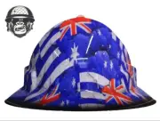 Custom Hydrographic Safety Hard Hat GREECE AUSSIE PRO CHOICE WIDE BRIM