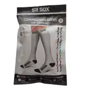 SB Sox Compression Socks Unisex Size Small Black White Cycling Medical Running