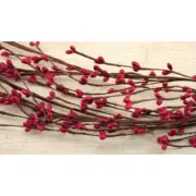 Red Pip Berries Wispy 4 ft Faux Garland