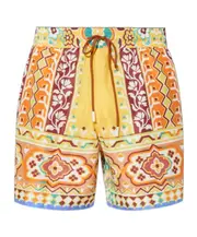 elastic waist swimming trunks M multi-color