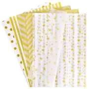 100 Sheets Gold White Metallic Tissue Paper, 20 x 14 Inch Tissue Paper for