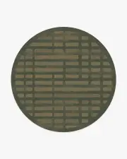 245' Round | Machine Washable Runner Rug | Kid & Pet Friendly | Indoor Rug | Laine Olive Green Rug | Ruggable