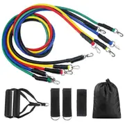 11PCS Latex Yoga Strap Resistance Bands Exercise Home Gym Tube Fitness Elastic