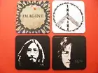 4 x Neoprene Drink Coasters 10cm x 10cm John Lennon Imagine Your design or ours