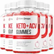 5 Pack Trim Drops Keto ACV Gummies Trim Drops Shark Apple Cider Vinegar Keto Gum