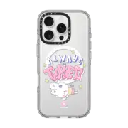 iPhone 16 Pro Clear Case MagSafe Compatible Always Tired Bunny