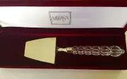 VINTAGE ROUSSEAU CAKE SERVER WITH CHRYSTAL HANDLE MADE IN AUSTRIA NEW OLD STOCK