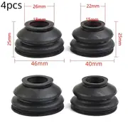 4pcs Universal Rubber Ball Joint Rubber Dust Boot Covers Track Rod End Set Kit Minimizes Premature Wear Of Suspension Parts