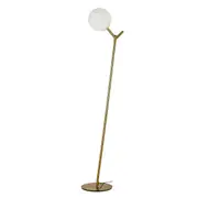 Ohio Antique Gold Opal Glass Modern Floor Lamp