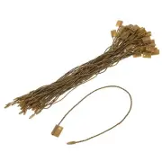 500Pcs Nylon Hang Tag String 6.7Inch Snap Lock Pins Loop Price Tag Chocolate