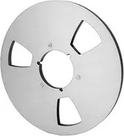 Tape Empty Spool, Professional 1/4 10.5 Inch Empty Rewind Spool, 3-Hole Stainless Steel Screws for Spool-to-Coil Cassette Player (Silver)