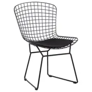 Bondi Steel Black Dining Chair with Seat Pad Powder coated Steel
