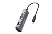 Mbeat Elite X2 2-In-1 USB-C to 4K HDMI VGA Adapter Hub for Laptop Space Grey