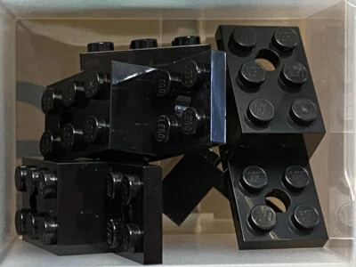 LEGO Parts - Black Bracket 5 x 2 x 1 1/3 with 2 Holes - No 11215 - QTY 5
