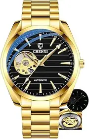 [DAXIAOYU] Business Men Watch Luminous Hollow Out Mechanical Watches Automatic Analog Wristwatch Waterproof