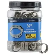 Apollo Pipe Collars 3/4" Stainless Steel PEX-B Barb Pinch Clamp Jar (100-Pack)