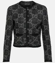 [Gucci] Gucci GG single-breasted wool-blend tweed jacket AU 16 multicoloured