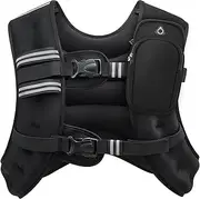 RKV86 Weighted Vest for Men with Detachable Zipper Pockets Rucking Vest for Walking, Strength, Training, Running, Muscle Building (20lbs)