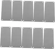 MOTHNUR 10 Pcs Stainless Steel Blank Name Plates for DIY Engraving Wall Mounted Tags with Metal Blanks for Home Office and Business Signage
