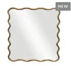 Emilie Square Wall Mirror Antique Gold finish by Cafe Lighting RRP$819.00