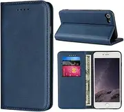 Cavor for iPhone SE 2020/ SE 2022 Case,iPhone 7 8 Case,Cowhide Pattern PU Leather Book Wallet Magnetic Kickstand Flip Cover Phone Cases with Card Slots(4.7")-Navy Blue