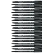 Staedtler Lumocolor 318 Permanent Markers Black 20 Pack