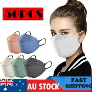 50PCS KF94 Mask Protective Four Layer Filter Mouth Nose Cover Face Mask Adult AU