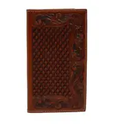 Ariat Men's Rodeo Basket Weaved Floral Embossed Wallet A3544208