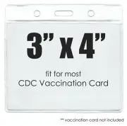 5 PCS Plastic Badge Holders fit for most CDC Vaccination Record Card 3 x 4
