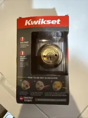 Kwikset Signature Series Polished Brass Double Cylinder Deadbolt with SmartKey