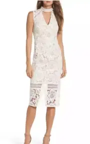NWT Cooper St Alessandra Lace Cut-Out Coctail Dress White Womens Sz 4 Nordstrom