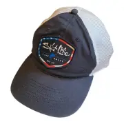 Salt Life Aqua Badge Dark Blue Trucker Adjustable Snapback Hat Cap - New!