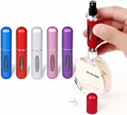 5Pcs Perfume Atomiser Bottles- 5ml Refillable Spray Bottle Mini Underfill Empty Travel Bottle for Luggage Pocket Purse Handbag