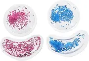 Beaupretty 4pcs Reusable Gel Cooling Eye Patches with Sequins Flexible Cold Ice Packs for Eye Care Puffiness and Swelling Durable Safe Material for Dark Circles