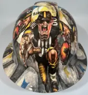 New Full Brim Hard Hat Custom Hydro Dipped PITTSBURG STEELERS SICK NEW DESIGN