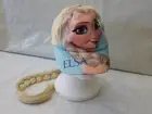 Disney Frozen ELSA Hat Braided Blond Ponytail Hair Bling Baseball Halloween Cap