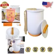 Di'Aroma Luxury Bucket Towel Warmer - Fits 2 Oversized Towels, Wood Finish