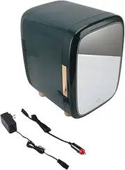 Mini Small Fridge for Skin Care, 12L Portable Fridge with Dimmable LED Mirror, Hot or Cold Personal Beauty Fridge for Bedroom/Car/Makeup (ench