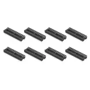 8Pcs DIP IC Chip Socket Adapter, 2.54mm Pitch 28 Pin Gate Soldering