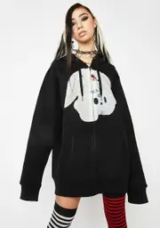 [W.I.A] Skull Zip-Up Hoodie