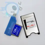 3 piece set NEW CNC 128MB CF CF card+CF-PCMCIA adapter+SSK USB2.0 card reader