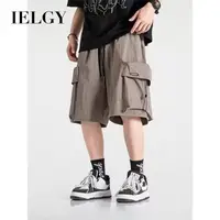 在飛比找蝦皮商城優惠-Ielgy男士夏季薄款ins簡約工裝短褲休閒直筒褲