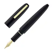 Scribo Piuma Fountain Pen in Luce Black 18K Gold Nib - Medium Point - NEW in Box