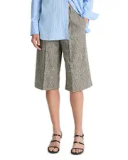 Vince Plaid High Rise Shorts