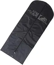 iplusmile 1Pc Oversized Dustproof Clothes Storage Bag Zipper Design Protective Cover for Suits Dresses Overcoats Oxford Black
