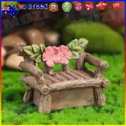 AU Fairy Garden Kit Resin Miniature Fairy Chair Kit Micro Landscape Ornaments