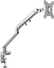 Monitor Arm Gas Single Monitor Mount for 17"-32" Screens, Holds 19.8lbs, Mechanical Spring Single Monitor Desk Mount, Single Monitor Arm with Swivel, Tilt, Rotation Monitor Desk Mount