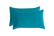 Cleverpolly Washed Microfibre Quilt Cover Set (Teal King) Quilt Covers