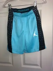 Nike Jordan Basketball Shorts Youth XL13-15 Tide Pool Blue/ Reflective NWT